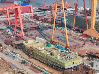 温岭渔民集资建造科考船目前已实现船体合拢